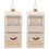 2Pcs Creative White Plastic Christmas Tree Pendants Hanging Decor 4