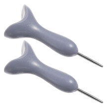 2 braillepennen grijs, zadelvormig schrijfgereedschap voor blinden