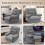 （Grey） Manual Reclining Sofa with Backrest 6