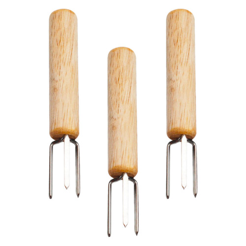 3Pcs Espetos , Garfos Milho Aço Inoxidável