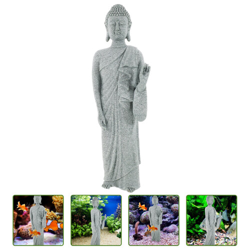 Stilvolles Aquarium Buddha , Sandstein Grau 2