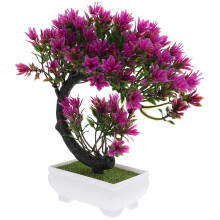 3Pcs Simulated Green Potted Plants Bonsai Fake Flower Home Decor