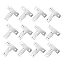 Stainless Steel Right Angle Corner Brackets 20 Pcs T Shaped Joint For Furniture Shelf Support Reinforcement DIY Fasteners