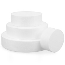 4 schuim dummy cakes voor oefenen en decoratie