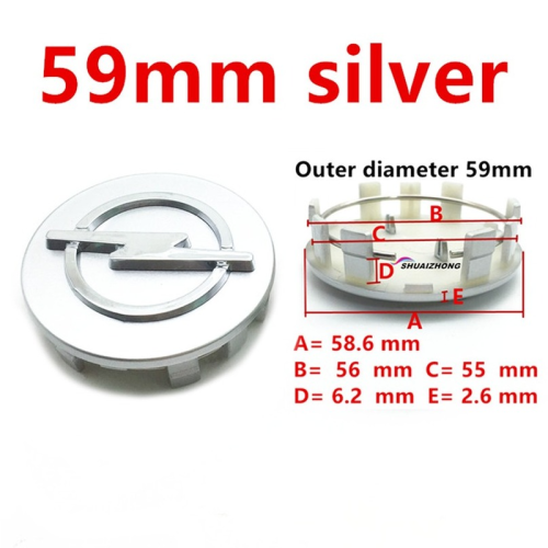 Opel, 4 sztuki, 68 mm, czarny 2