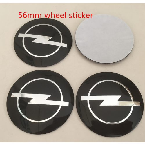Samochód Opel, naklejka czarna 56mm