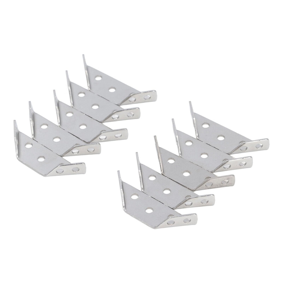 Stainless Steel Multifunction Corner Brace 10Pcs, Multi-Angle Joint Fastener, Shelf Support Connector With 70 Screws 9016109188625