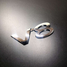 Chromowany emblemat ABS 3D na tylną klapę, pasuje do V8