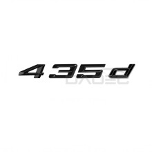Litery 3D ABS na bagażnik, logo, emblemat, naklejka stylizacyjna, błyszcząca czerń 435d