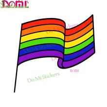 Naklejka dekoracyjna „Miłość LGBTQ Gay” na samochód/kamper, 10 cm, styl 16