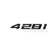 Naklejka z logo ABS na bagażnik BMW 4, połyskliwa czerń 428i