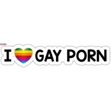 Naklejka dekoracyjna "Miłość LGBT Gay" na samochód, kamper, 15 cm, styl 05