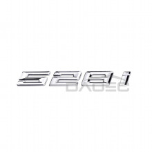 Naklejka z logo 3D ABS na bagażnik BMW Silver 528i