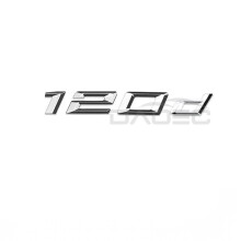 Naklejka z logo ABS na klapę tylną do BMW 1, srebrna 120d