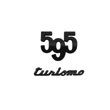 Naklejka metalowa z logo 595 na bagażnik do Abartha 695.4