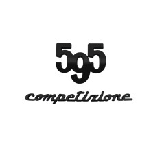 Naklejka metalowa z logo 595, emblematem, naklejką na bagaż do Abartha 695.7