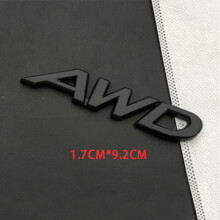 Metalowa naklejka na klapę bagażnika samochodu AWD 2.0 2.5 z logo głośności silnika, A-03