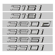 Litery na bagażnik BMW 316i 318i 318d 320i 320d 325i, 340d, chrom