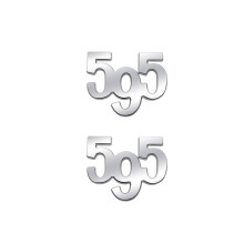 Naklejka metalowa z logo 595 na bagażnik do Abartha 695.2