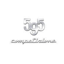 Naklejka metalowa z logo 595, emblematem, naklejką na bagaż do Abartha 695.9