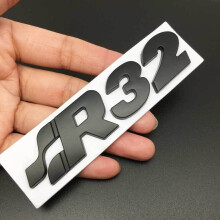 Naklejka metalowa 3D z logo R32 do modeli Golf 4, Golf 5, mk4, mk5, 1