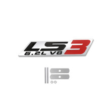 Naklejka LS3 6.2L V8 Grill Emblem na tylną klapę samochodu, 4 sztuki