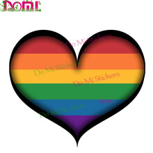 Naklejka dekoracyjna "Miłość LGBT Gay" na samochód, kamper, 15 cm, styl 15