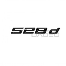 Litery, logo, emblemat, naklejka na bagażnik 3D ABS do BMW, połysk czarny 528d