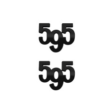 Naklejka metalowa z logo 595, emblematem, naklejką na bagaż do Abartha 695.1
