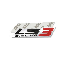 Naklejka LS3 6.2L V8 Grill Emblem na tylną klapę samochodu, 1
