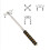 Adjustable Height Pool Bridge Stick Removable Brasses-Silver 1
