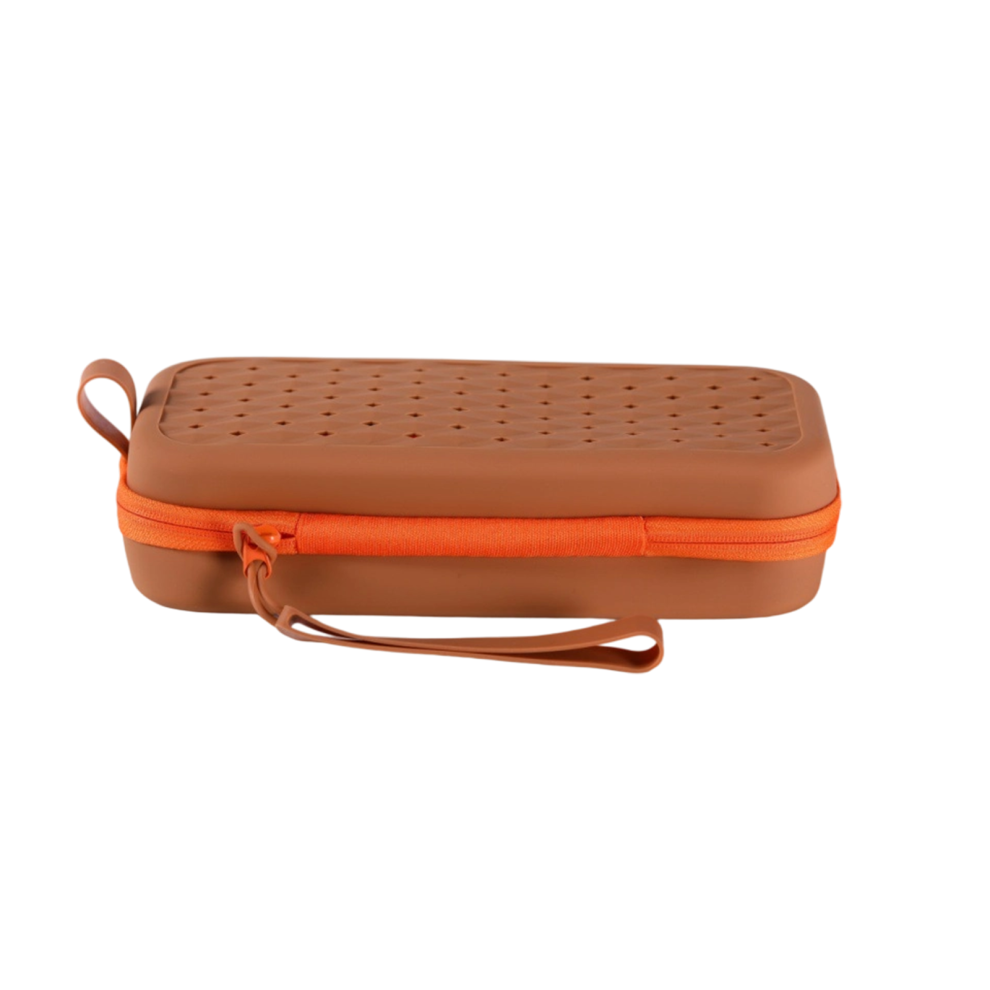 Brown Swimming Goggle Protective Case Silicone Swim Goggle Case