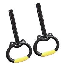 2pcs Gymnastics Rings Adjustable Buckles Straps Rings Nonslip