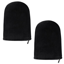 Tanning Mitt 2-Pack Washable Self-Tanning Application Mitt Double-Sided Reusable Glove Black For Sunbathing