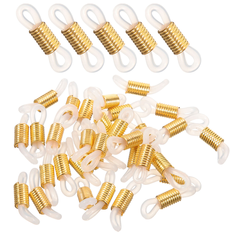 Aboofan 50Pcs Anti Skid Eyeglass Chain Ends Holders Connectors