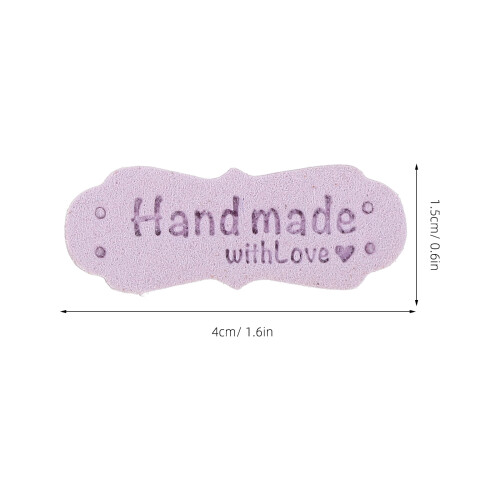 60Pcs Handmade Pu Tags For Crochet Sewing Labels Imitation 1