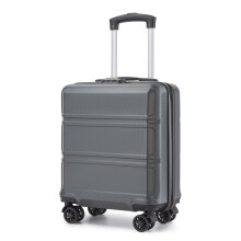 (16, grey) Kono 16 Inch ABS Hard Shell Under-Seat Cabin Suitcase with Spinner Wheels