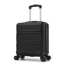 (16, black) Kono 16 Inch ABS Hard Shell Under-Seat Cabin Suitcase with Spinner Wheels