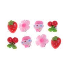 4 Pair Kids Clip-On Earrings Girls Play Ear Decorations Party Favors