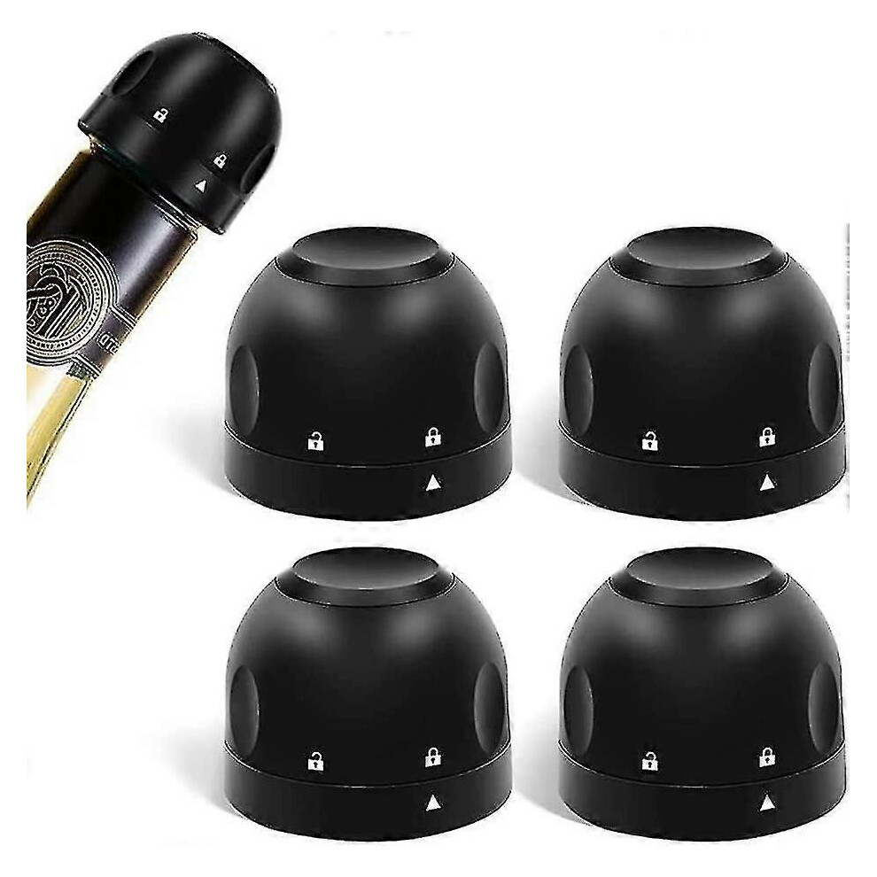 Set of 4 Champagne Bottle Stoppers, Silicone, for Wine Bottle, Bottle
