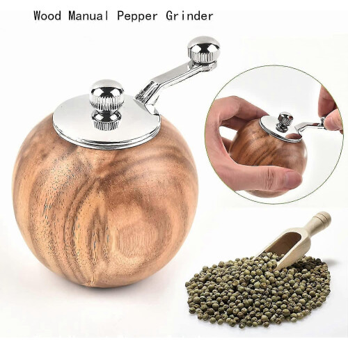 Solid wood salt and pepper mills with ceramic rotor coarseness adjustment, kitchen utensils 1