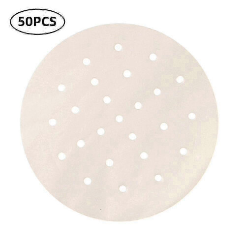 50 Pack Disposable Mini Steamed Bun Paper Rolls Non-Stick Paper Liners 2