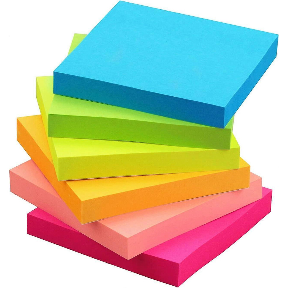 Kikidex (As Show, One Size) Sticky Notes 3X3 Self-Stick Notes 6 Pads, 6 Pastel Color, 100 Sheets/Pad