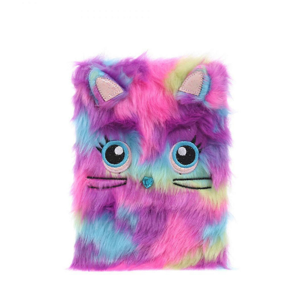 Kikidex (As Show, One Size) Saytay Cat Squishy Diary For Girls, Cute Slow Rising Squishy Cat Notebook Journal, Plush Diary Lined Notebook 160 Pages For Writin