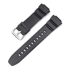 (Black) For Casio MCW-100H MCW-110H W-S220 HDD-S100 WV-200 AE-2000 Watch Band Strap