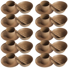 10 sets wegwerpservies voor feesten met borden, bekers, kommen, lepels
