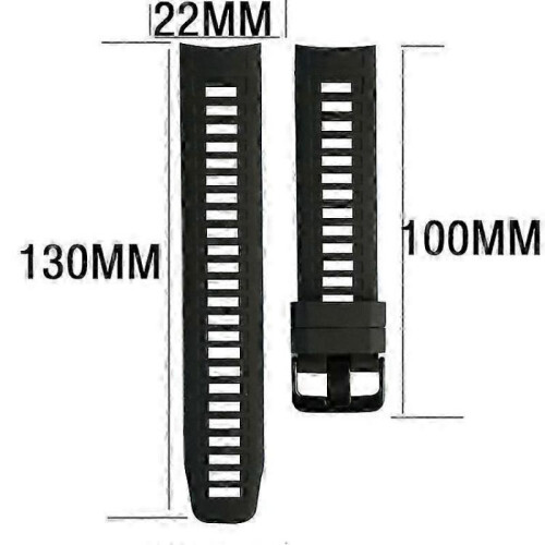 (Black) Watch Strap for Garmin Instinct Band Silicone Replace Band Wristband 22mm e 1