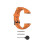 (Orange) Watch Strap for Garmin Instinct Band Silicone Replace Band Wristband 22mm e 1