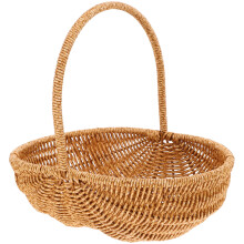 Khaki Handgefertigter Aufbewahrungskorb Aus Kunststoffrattan
