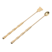 1 set, 2-teilig, räucherlöffel und - für stäbchenhalter (gold)